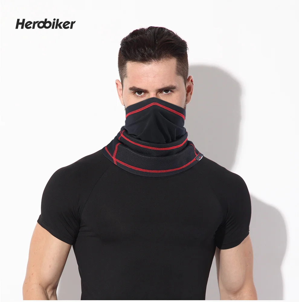HEROBIKER мотоциклетная маска, Зимняя Теплая Флисовая Балаклава, шапка с капюшоном, велосипедная штормовка, маска для лица для мужчин wo, Мужская теплая флисовая маска для шеи