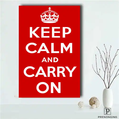 Изготовленный На Заказ keep calm (2) Печатный постер ткань стены искусства картины для