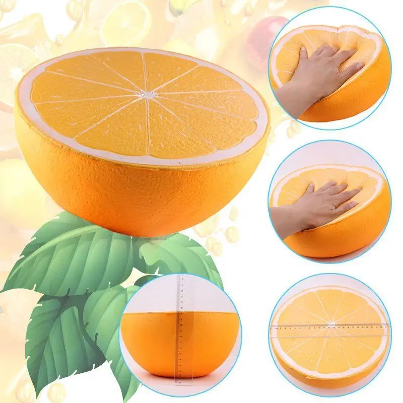 10 дюймов гигантский мягкий арбуз клубника игрушка апельсин медленно