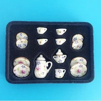 50setslot wholesale doll accessories china kitchen toy15pcs tea cup set dollhouse miniature 112
