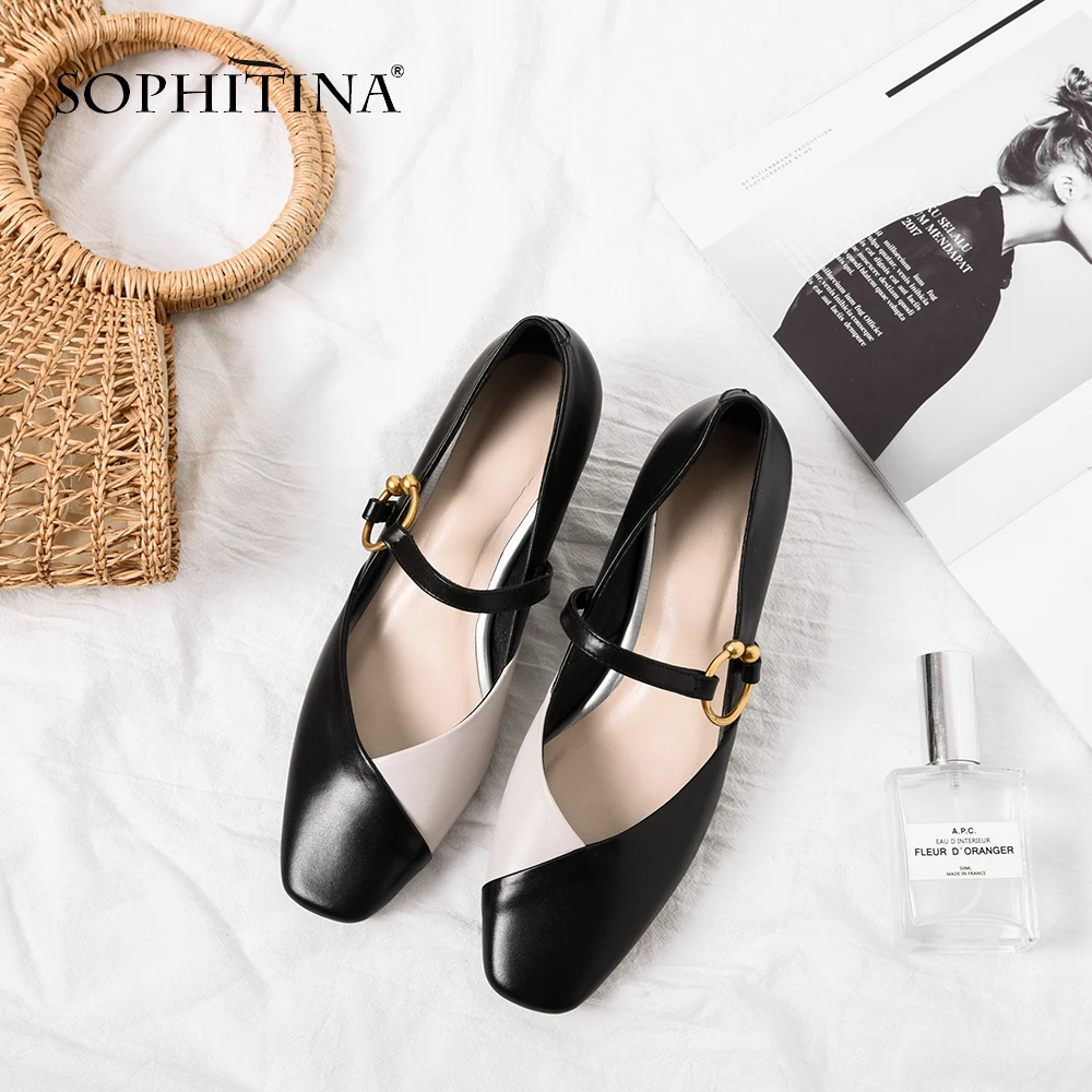 SOPHITINA/Новые повседневные туфли лодочки Модные удобные из натуральной кожи на