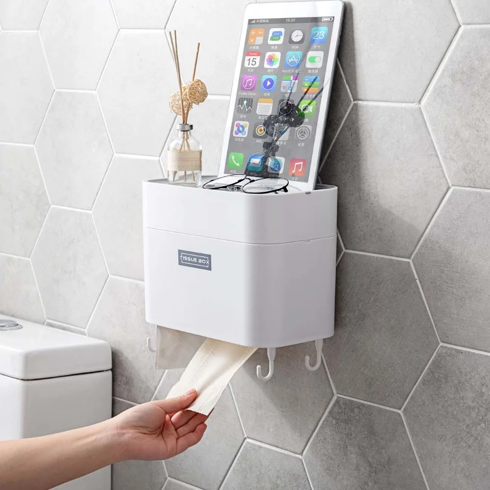 Настенный двухслойный тканевый держатель для салфеток с 4 Вешалками Для