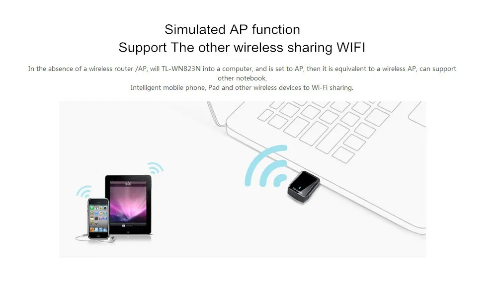 Wifi адаптер Tp-Link TL-WN823N беспроводная Wi-Fi мини-сетевая карта 300M USB 802.11n/g/b wifi антенна компьютер lan точка доступа