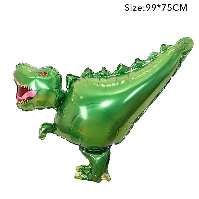 1pc dinosaur balloon Вечерние столовые приборы с рисунком динозавра, одноразовые бумажные тарелки, чашки, скатерть, Топпер для торта, с днем рождения, товары для мальчиков - Цвет: 1pc dinosaur balloon