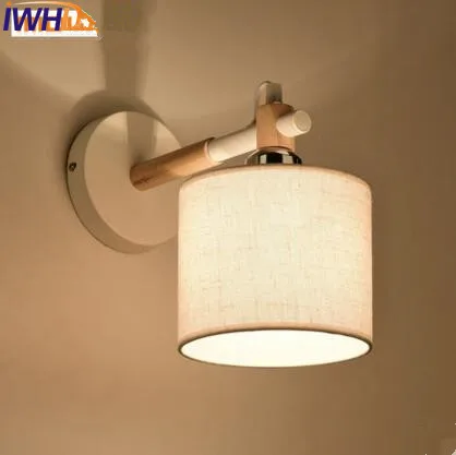 IWHD современные деревянные светодиодные Настенные светильники домашнее