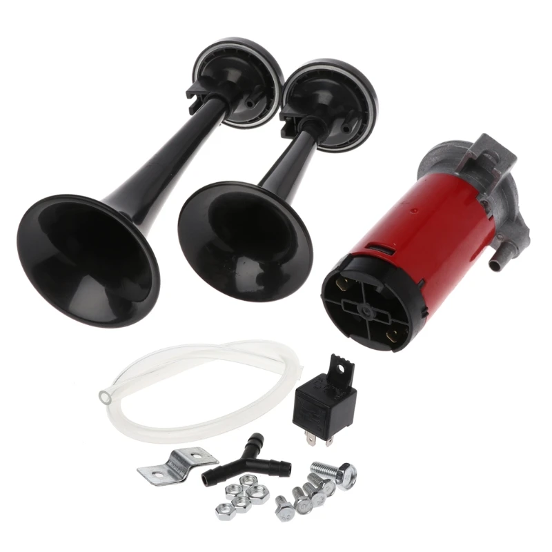 

Free Ship 178dB Ultra Loud 12V Car Boat Truck Air Horn Compressor Dual Tone Trumpet Kit