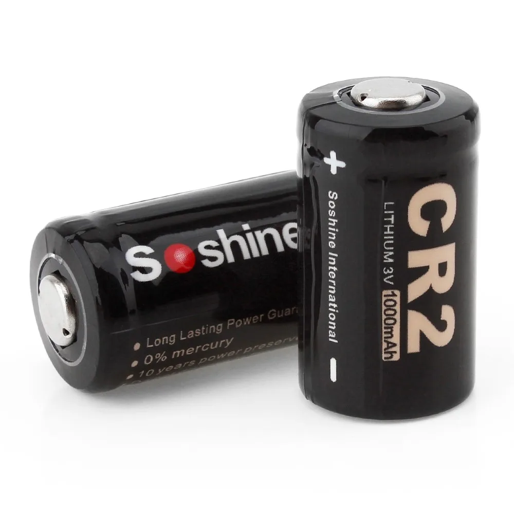 Soshine 8Pcs/lot 3V 1000mAh CR2 Lithium Battery with Portable Box for LED Flashlights / Headlamps High Quality | Электроника