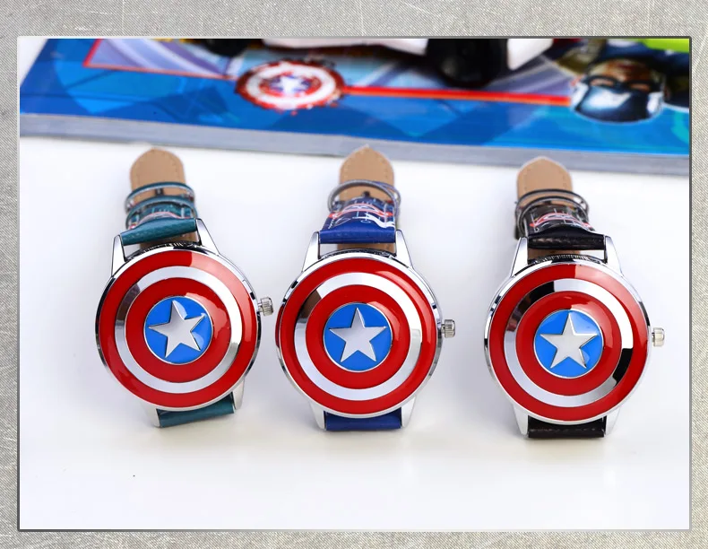MARVEL дети мальчик часы Детские Мстители Капитан Америка супергероя-паука световой мода простой и прохладный
