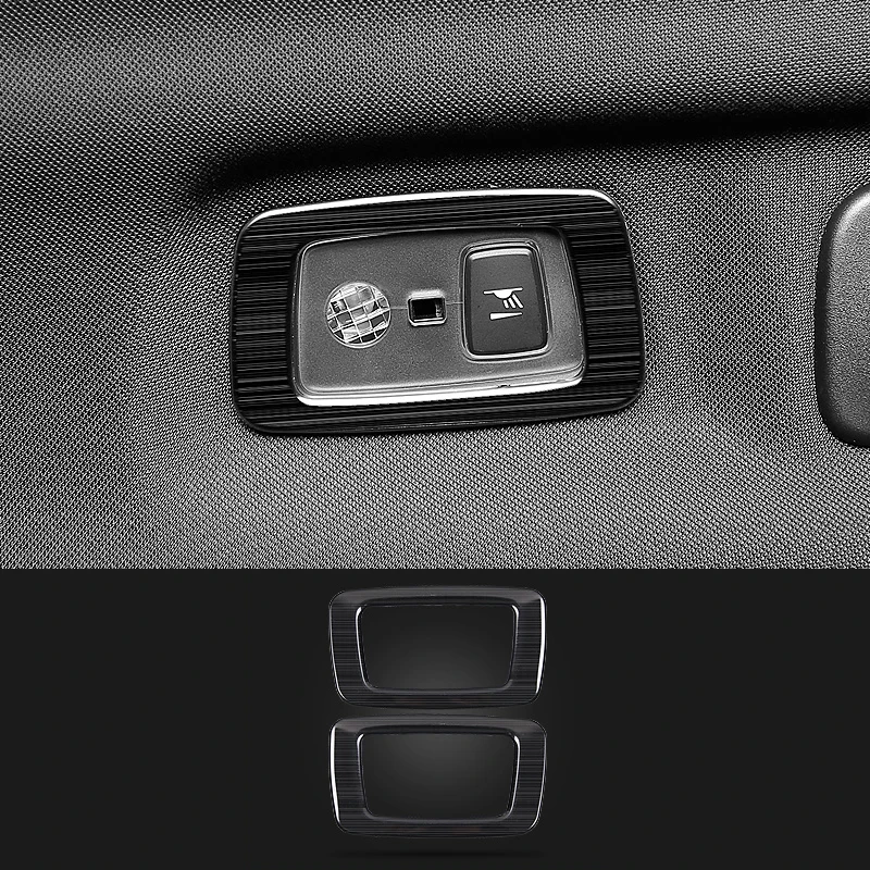 2pcs Для Volvo XC60 черный Титан Нержавеющая сталь интерьер автомобиля декоративный отделка литья крышка автомобиля Стайлинг Аксессуары - Цвет: 2pcs