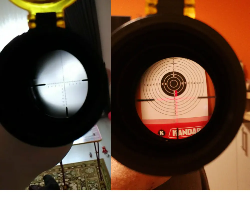 KANDAR KH 4-12x42 AOE Hunting Riflescope Red Illuminated Glass Etched Reticle Sniper Optic Rifle Scope Sight with mount Ring