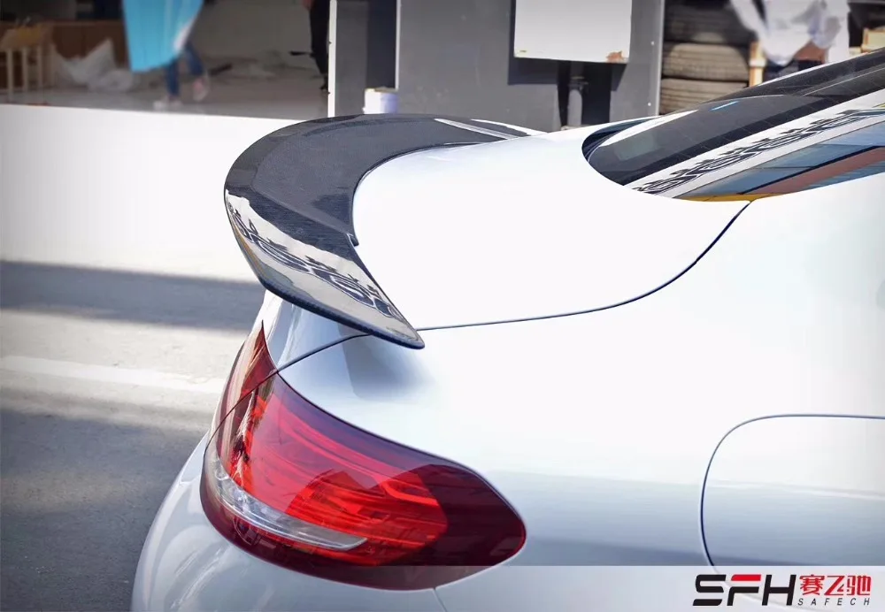 Для Mercedes W205 coupe C63 спойлер RT стиль седан C Класс C200 W205 задний спойлер из углеродного волокна Багажник крыло Стиль