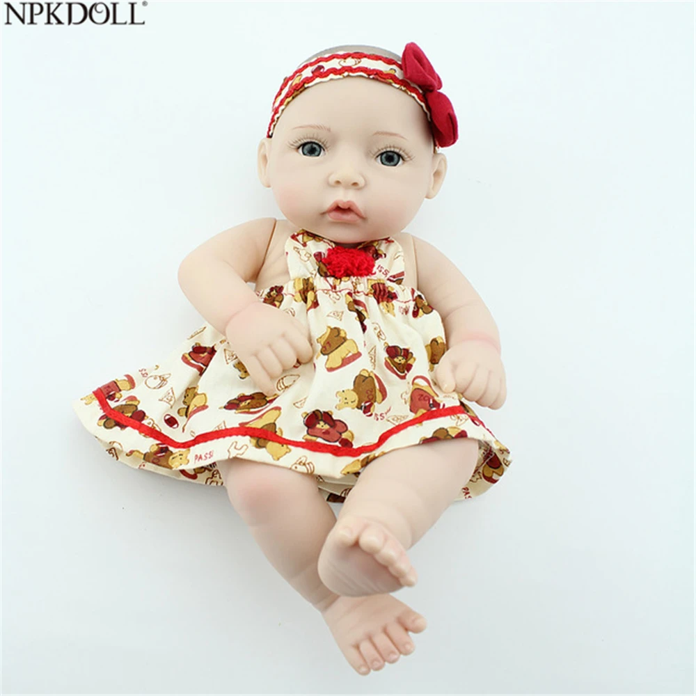NPKDOLL куклы реборн с силиконовым корпусом полностью виниловая мини кукла