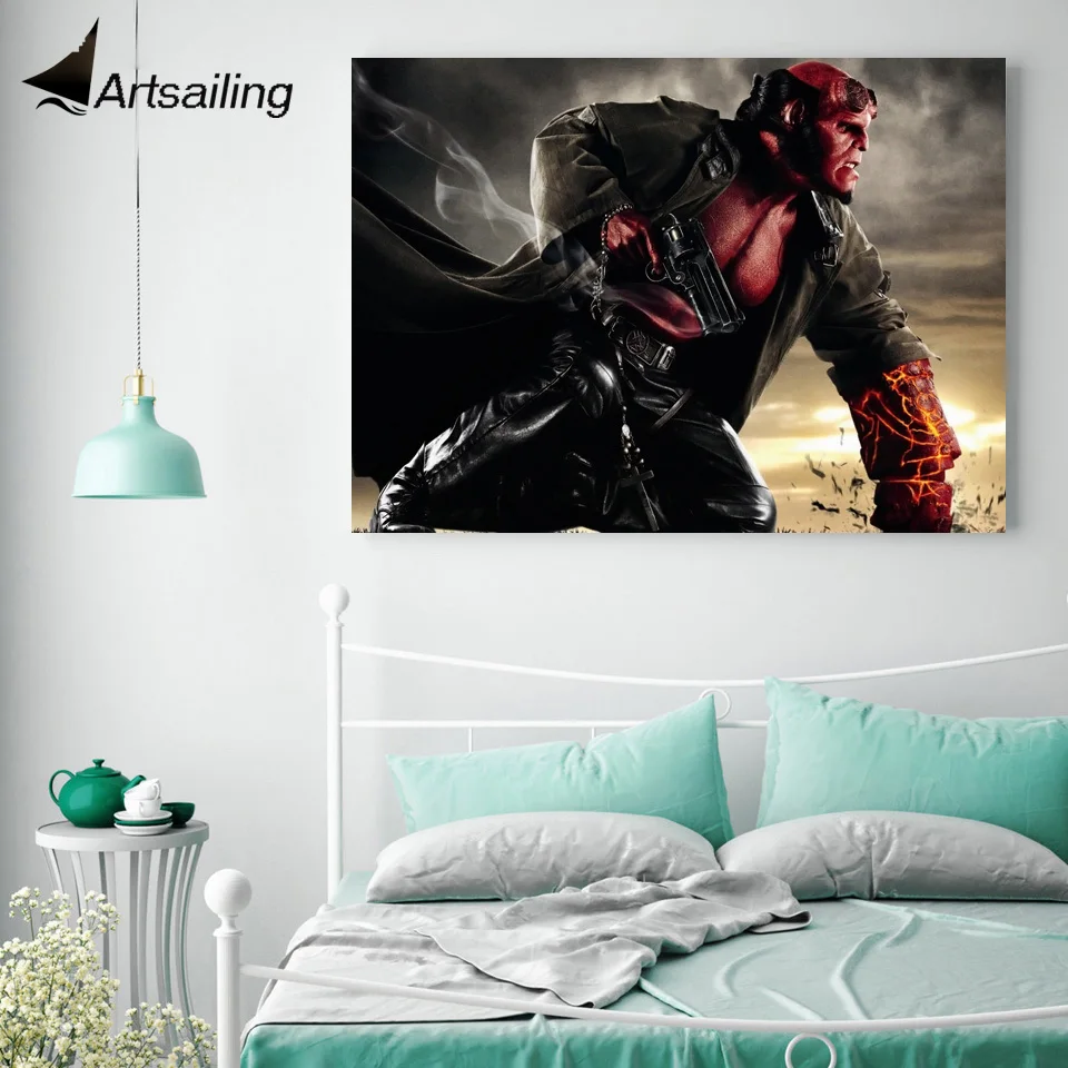 1 панель Бесплатная доставка hellboy фильм печать Картина на холсте стены искусства