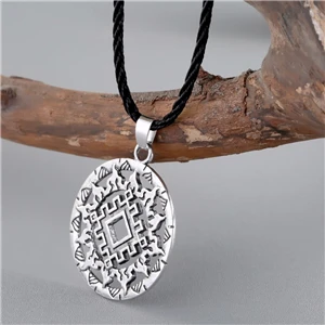 Viking Valknut Pendant Men's Necklace Women Round Pagan Religious Male Man Slavic Silver Steampunk Jewelry Tibetan Amulet Gift