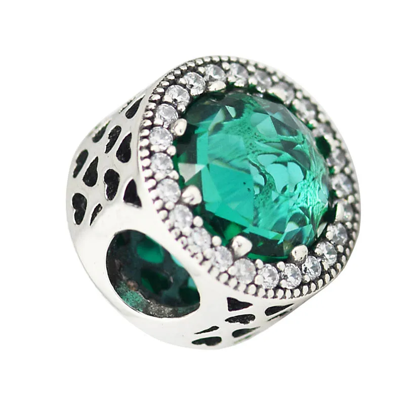 CKK Fit Pandora браслет зеленый Rediant Hearts Подвески Серебро 925 стерлингового серебра бусины для изготовления ювелирных изделий ювелирное изделие plata