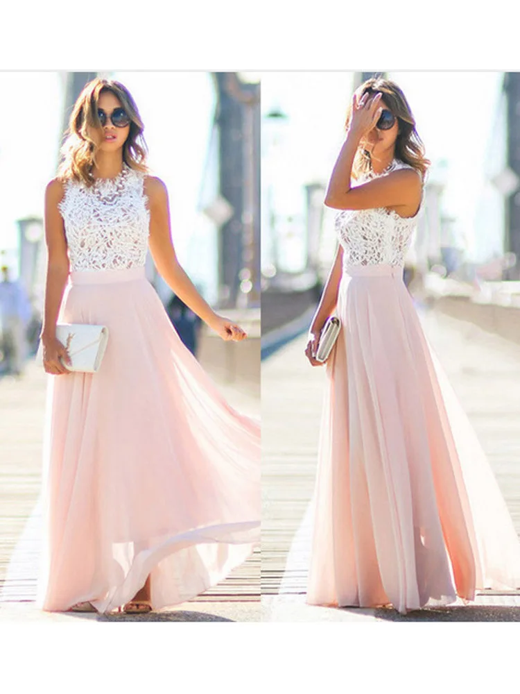 Женское летнее сексуальное винтажное длинное шифоновое кружевное Сетчатое