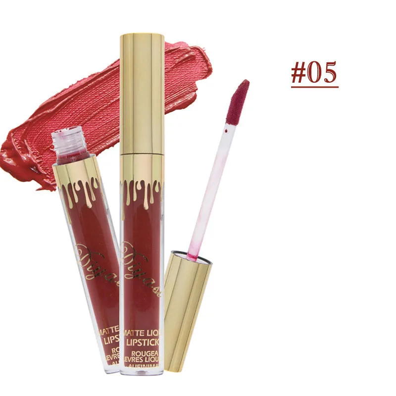 Брендовая матовая губная помада для макияжа стойкая жидкая водостойкая телесный