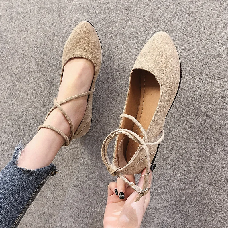 Женская обувь на плоской подошве из мягкого флока простая однотонная модная в