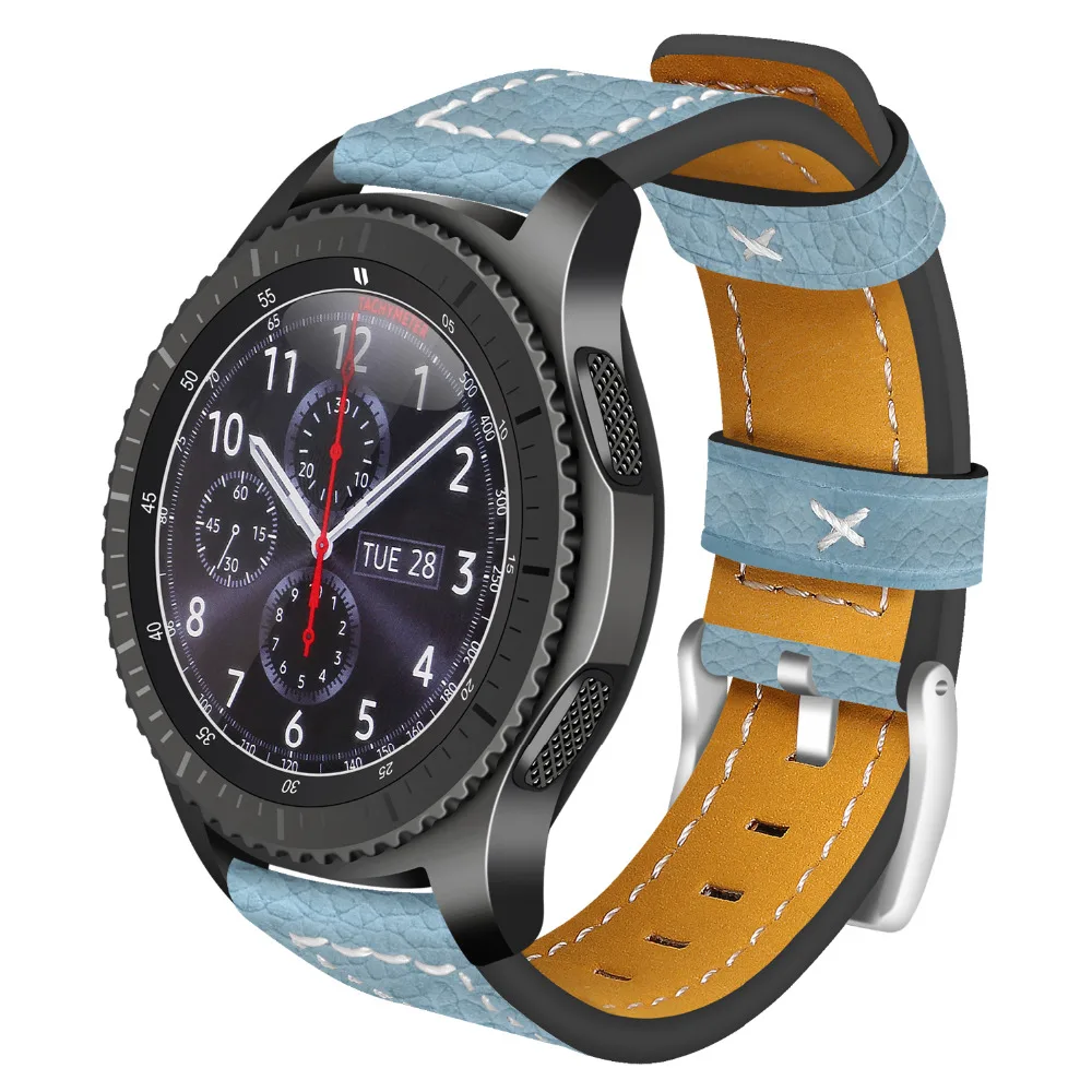 Хохлатая Шестерня S3 frontier ремешок для samsung Galaxy Watch 46 мм S 3 Классический 22 мм кожаный браслет на запястье correa ремешок для часов ремень