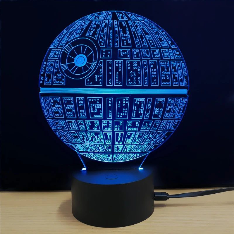 3D LED Death Star форма ночник USB настольная лампа детские подарки Красочные Креативные