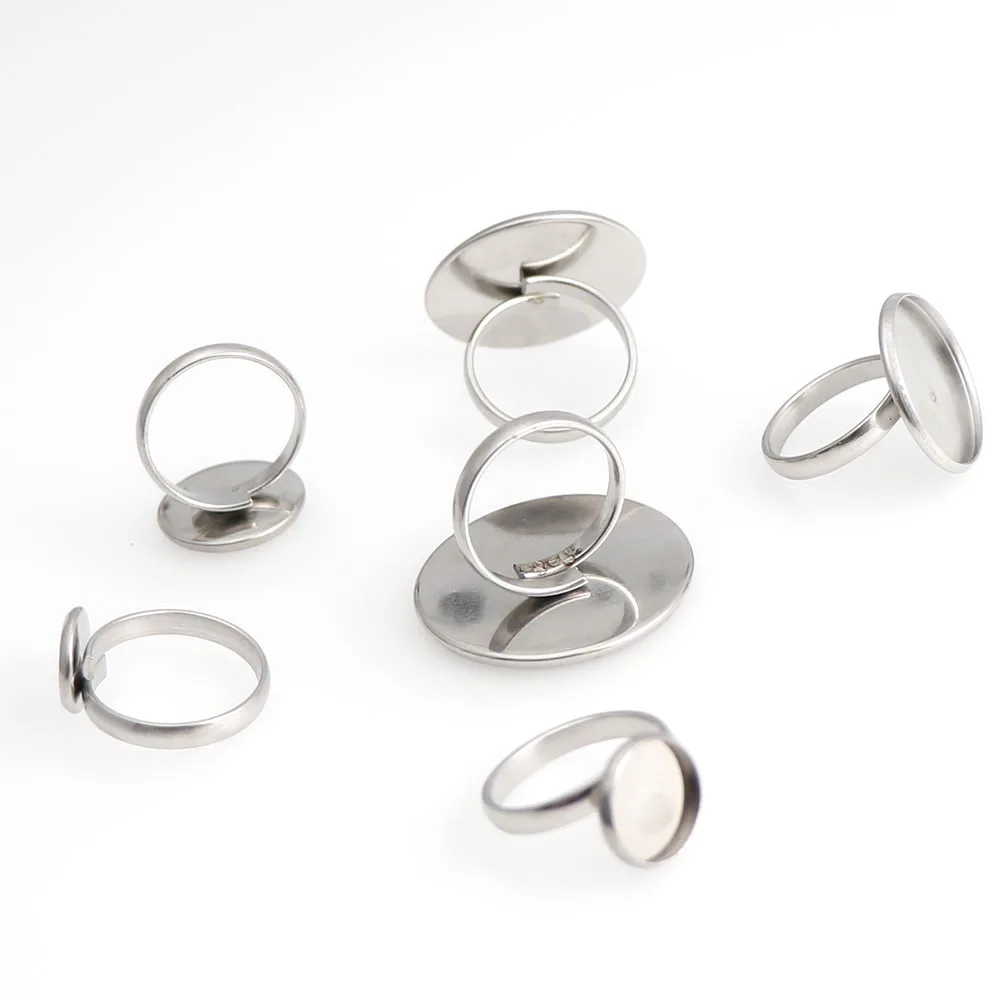 Основа для кольца из нержавеющей стали пустая основа украшений сделай сам 10