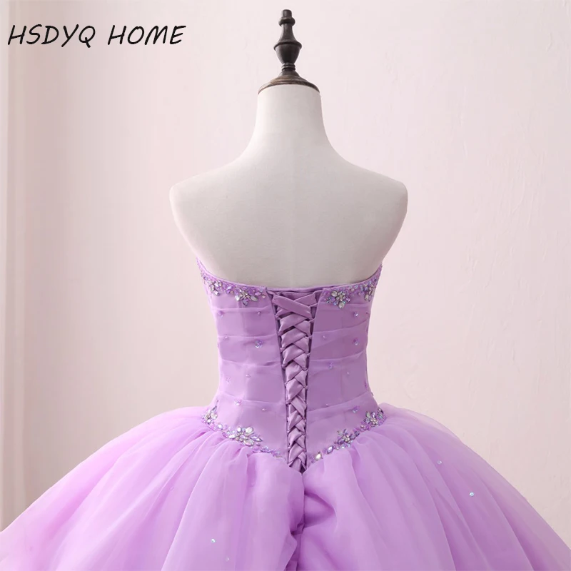 Светильник фиолетовые платья для Quinceanera дешевые женские 15 лет потрясающие на