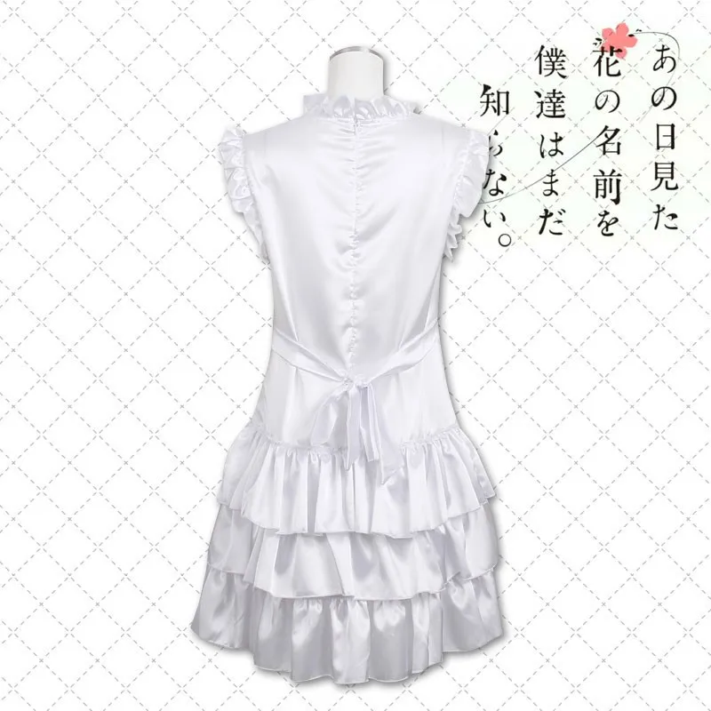 Костюм для косплея Ano Hi Mita Hana no Namae o Bokutachi wa Mada Shiranai белое летнее платье Хэллоуина