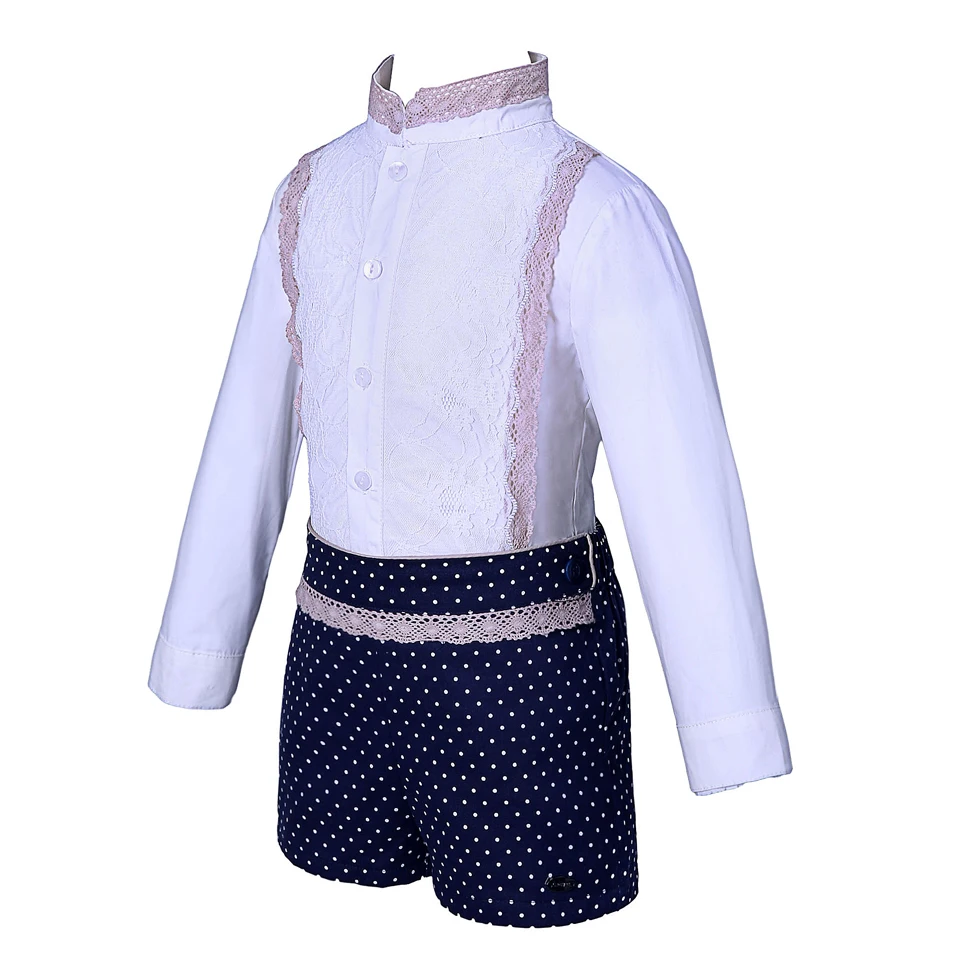 Pettigirl/модные хлопковые комплекты одежды для мальчиков однотонные рубашки с длинными рукавами+ повседневные штаны детские костюмы B-DMCS007-A148