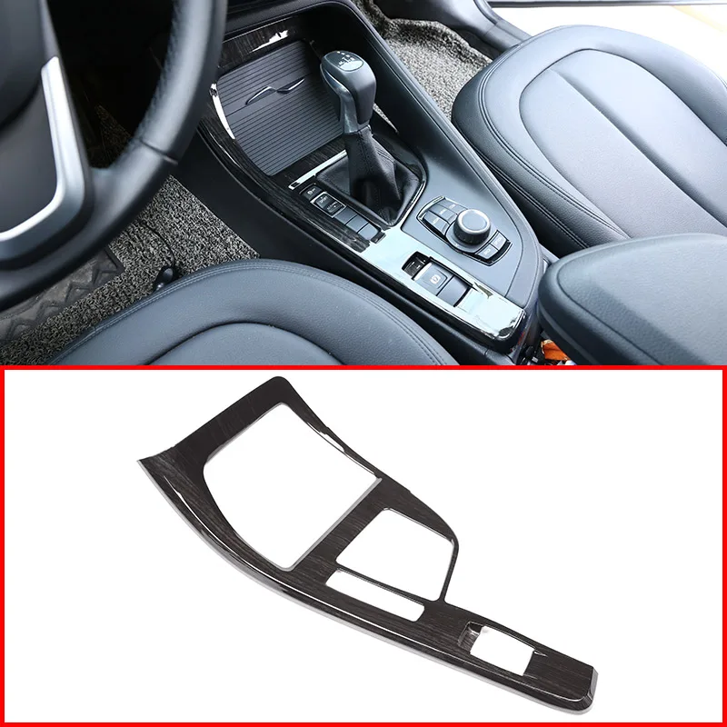 

Black Ash Wood For BMW X1 F48 2016-19 ABS Chrome Center Console Decoration Frame Cover Trim For BMW X2 F47 2018 Left hand drive