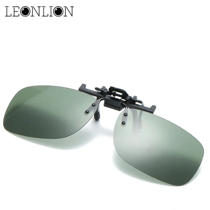 LeonLion 2020 Rectangle Polarized Sunglasses Clip Men Top Brand Designer Sun Glasses Lens Retro Outdoor Driving UV400 | Аксессуары для