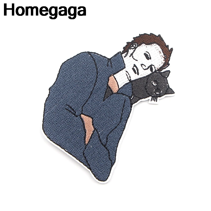 Homegaga Майкл Майерс вышитые железные нашивки значки лоскутное шитье куртка с аппликацией обувь рюкзак значки-наклейки D2231