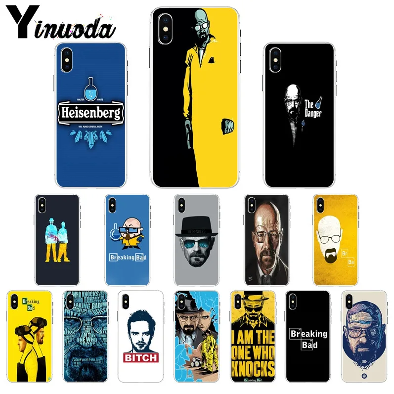 Yinuoda Breaking Bad Head Portrait DIY Окрашенные аксессуары для телефона чехол iPhone X XS MAX 6 6s 7 7plus 8