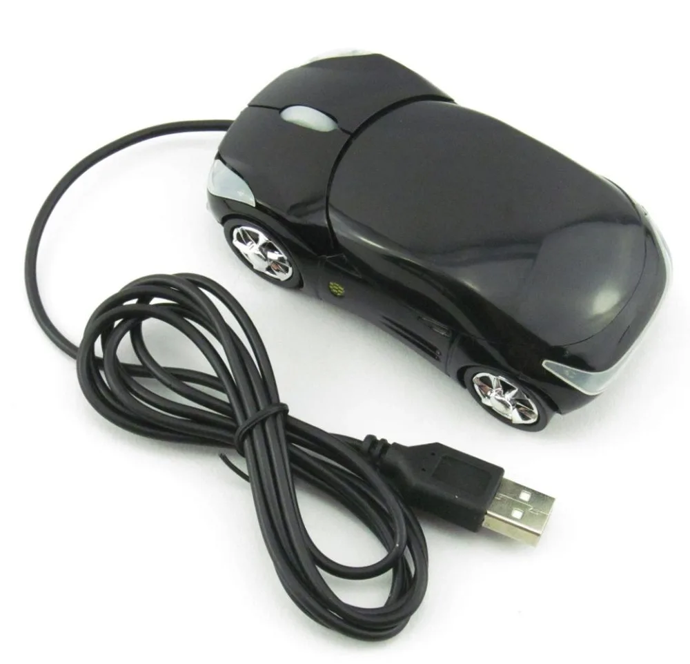 3D Оптическая Проводная Мышь USB Мыши 800 ТОЧЕК/ДЮЙМ Формы Автомобиля Игровая для ПК