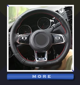 Черная замша рулевого колеса автомобиля крышки для Volkswagen Golf 7 GTI гольф R MK7 VW Polo GT Scirocco
