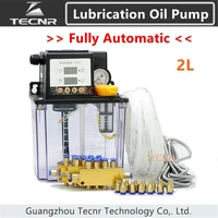 full set cnc automatic lubrication oil pump 2l digital electronic timer gear pumps for cnc machine tecnr