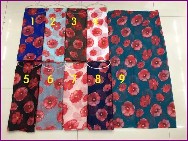 

Poppy Print Flower Blanket Valentine's Day Poppy Scarf Shawl Scarf Blanket