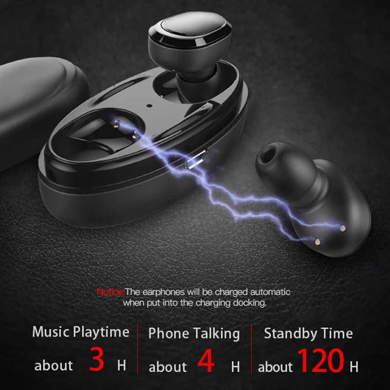 Стерео Bluetooth гарнитура беспроводная бинауральная зарядка коробка