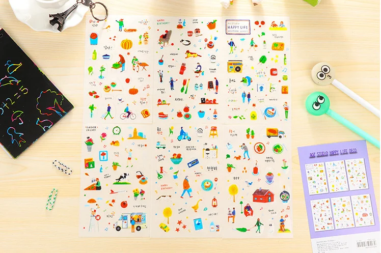 6 шт. органайзер-календарь из ПВХ | Канцтовары для офиса и дома