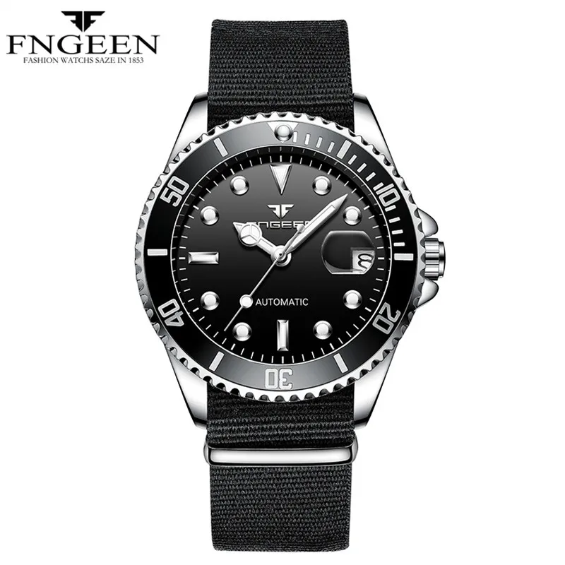 Nylon Black Мужские наручные часы от известного бренда, роскошные полностью стальные механические часы с турбийоном, Мужские автоматические часы, мужские часы - Цвет: Nylon Black