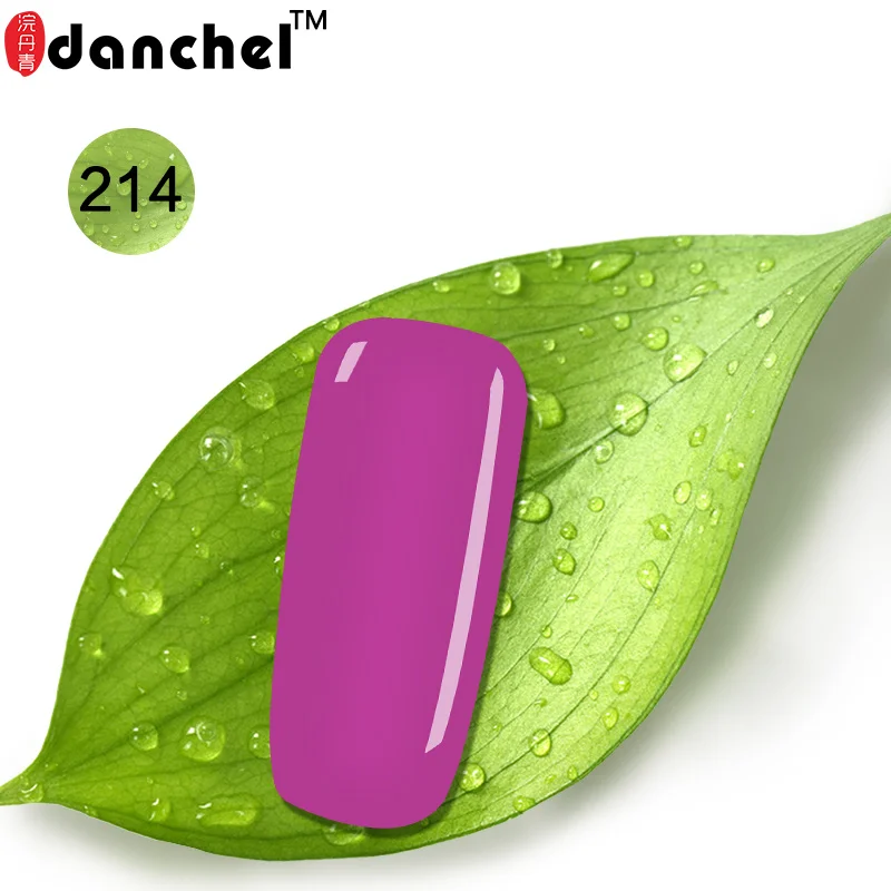 214 Danchel Nails художественный Гель-лак для ногтей 9 мл Vernis полуперманентный праймер маникюрный гель лак замачиваемый УФ Цвета Зеленая Бутылка 209-220 - Цвет: 214