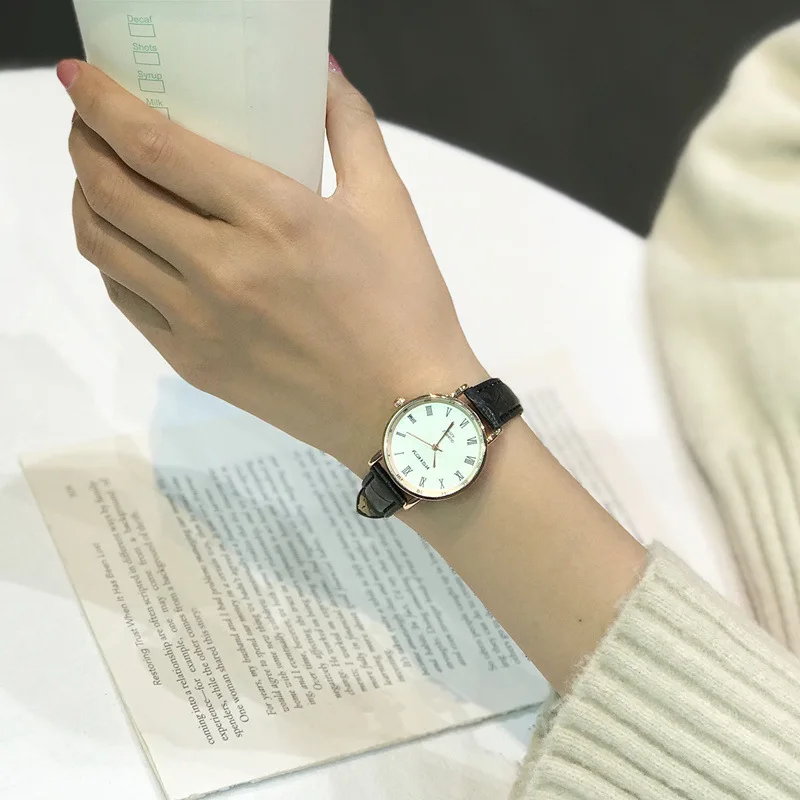 OL простые классические римские ультратонкие женские повседневные наручные часы