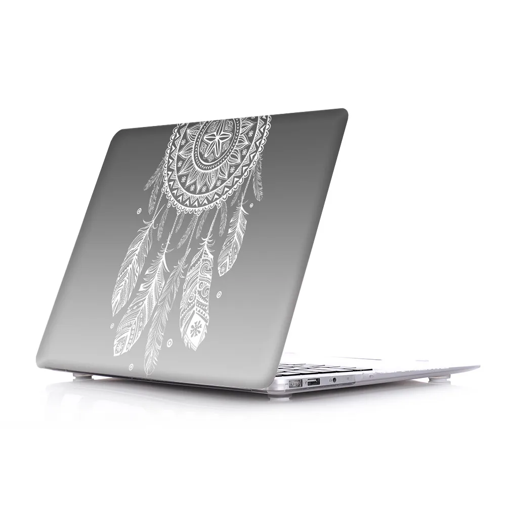 Потрясающий уникальный чехол с изображением Ловца снов и перьев для MacBook Pro retina 11 12 13 15 16 touch bar a2141твердый чехол
