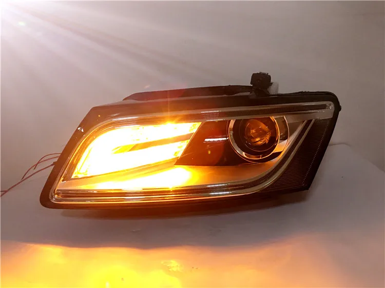 Для Audi Q5 фары 2008-2012 2013- Q5 светодиодный фонарь DRL Объектив двойной луч H7 D2H HID Xenon bi xenon объектив Автомобильный Стайлинг