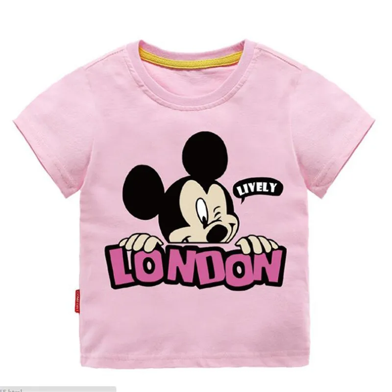 2018 футболки с рисунками для девочек и мальчиков детские костюмы лета одежда