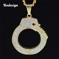 uodesign 2018 gold platted bling letter jesus pendants hip hop long chain necklace