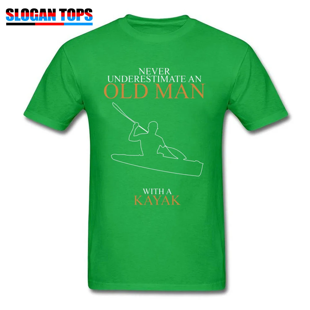 Уличная одежда мужская футболка модная с надписью Never Underestimate An Old Man With A Kayak