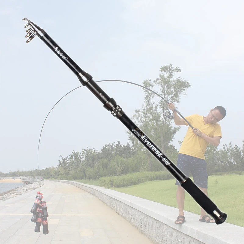 

NEW 2.1m 2.4m 2.7m 3.0m 3.6m fishing fish Black Fishing Rod M Power High Carbon Spinning Fishing Stick sea rod Free shipping