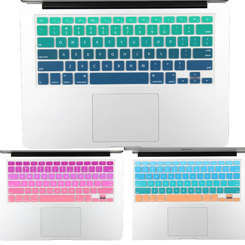 Чехол для клавиатуры с градиентными цветами macbook pro 13 15 дюймов retina air чехол