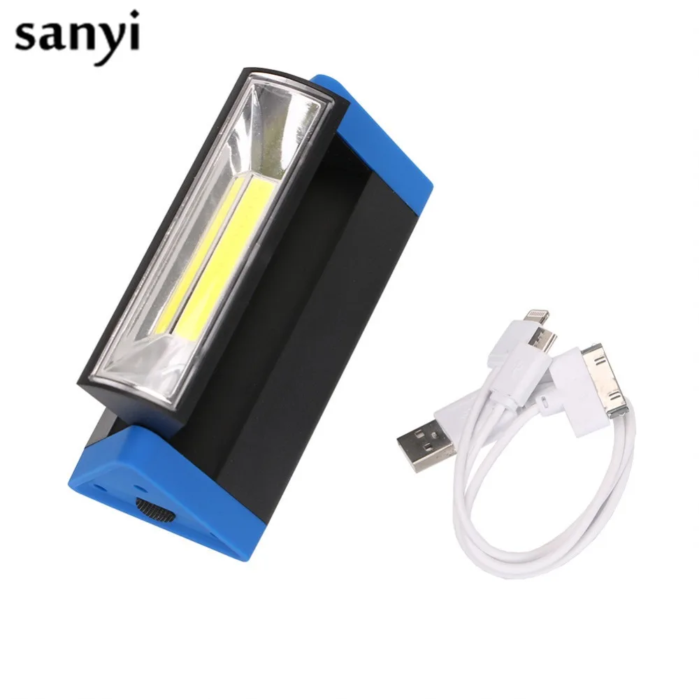 Супер яркий зарядка через USB COB светильник Полосы Вспышки рабочий фонарь Linterna