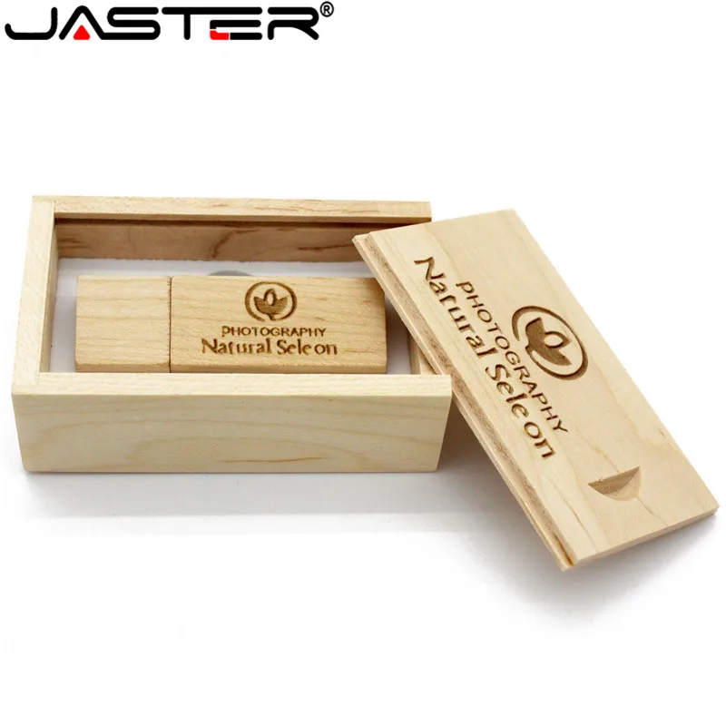 JASTER деревянный бамбук+ коробка USB флэш-накопитель Флешка 64 ГБ 16 ГБ 32 ГБ карта памяти USB creativo персональный подарок(более 10 шт бесплатный логотип